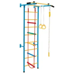 Costway 5 In 1 Kids Indoor Gym Playground Swedish Wall Ladder Children Home Climbing Gym -Kiddie Kingdom Store GUEST 1ee361a6 8744 4b05 bd1f df489caa3290
