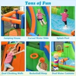 Costway Inflatable Water Slide Giant Bounce Castle With Dual Climbing Walls & 750W Blower -Kiddie Kingdom Store GUEST 1f38fe9b c05e 4b63 860f 6ee2a103dc9c