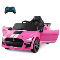 Costway 12V Licensed Ford Mustang Shelby GT500 Kids Ride On Car With Remote Control Black/Navy/Pink/Red -Kiddie Kingdom Store GUEST 1f91dfbf 54a9 44f0 b7af a701bb954016