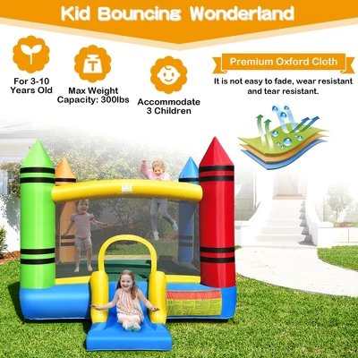 Costway Inflatable Bounce House Kids Jumping Castle W/ Slide&Ocean Balls Blower Excluded 5 Costway Inflatable Bounce House Kids Jumping Castle W/ Slide&Ocean Balls Blower Excluded - Image 3