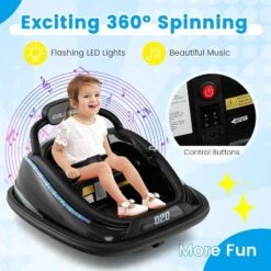 Costway Bumper Car For Kids Electric Ride On Car With Remote Control Joystick Flashing LED Lights -Kiddie Kingdom Store GUEST 2158d7ca e0ae 46ee b9c9 4a32000861f4