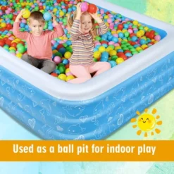 Costway Inflatable Swimming Pool 120'' X 72'' X 22'' Full-Sized Family Swimming Pool -Kiddie Kingdom Store GUEST 2159d2e3 1d8c 478b 8b85 f0a413eca1ab