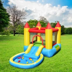 Costway Inflatable Bounce House Kids Slide Jumping Castle Bouncer W/ Balls Pool & Bag -Kiddie Kingdom Store GUEST 21984036 1a24 4a44 9ab2 009eb57def89