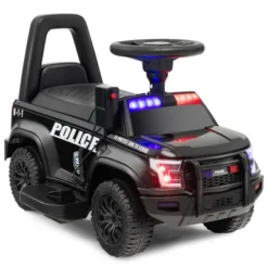Costway 2-in-1 6V Kids Ride On Police Car Toddler Push Car W/ Megaphone & Siren WhiteBlack -Kiddie Kingdom Store GUEST 224fffac c3ea 45e8 a0b3 3c9583728497