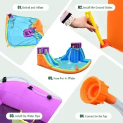 Costway 6 In 1 Inflatable Dual Slide Water Park Climbing Bouncer -Kiddie Kingdom Store GUEST 2263832b ccad 4c07 b95e 0c8ab81dad65