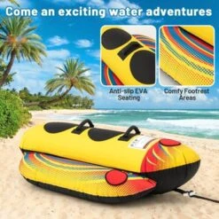 Costway 2 Person Inflatable Banana Boat With Boating & Water Sports 2 EVA-padded Seats 20 Costway 2 Person Inflatable Banana Boat With Boating & Water Sports 2 EVA-padded Seats -Kiddie Kingdom Store GUEST 22e6960c b177 4509 8242 2ff577a6bfbd