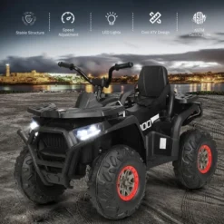 Costway 12V Kids Electric 4-Wheeler ATV Quad 2 Speeds Ride On Car W/MP3&LED Lights -Kiddie Kingdom Store GUEST 2307fe2e ad13 4b98 b29c 7bf15738d74a