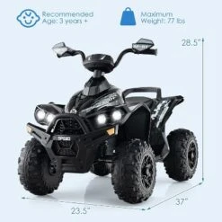 Costway Kids Ride On ATV 12V 4 Wheeler Quad Toy Vehicle With LED Lights -Kiddie Kingdom Store GUEST 230d8c9a 692b 4782 8123 1ebcc5373f90