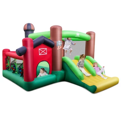 Costway Farm Themed Inflatable Castle Kids Bounce House W/ Double Slides 12 Costway Farm Themed Inflatable Castle Kids Bounce House W/ Double Slides - Image 10