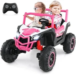 Costway 24V Kids Ride On UTV With 4 X 100W Powerful Engine Remote Control High/Low Speed Pink/Black/Red/Navy -Kiddie Kingdom Store GUEST 2379810f e389 4877 9aab 05078ce193f2