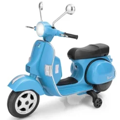 Kids Vespa Scooter 6V Rechargeable Ride On Motorcycle W/Training Wheels -Kiddie Kingdom Store GUEST 246593ab 985e 47fe a03c 31f544017719
