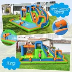 Costway Inflatable Water Slide Giant Bounce Castle W/Dual Climbing Walls Blower Excluded 16 Costway Inflatable Water Slide Giant Bounce Castle W/Dual Climbing Walls Blower Excluded -Kiddie Kingdom Store GUEST 248143e3 0124 4ad2 84e1 3a2621322c35