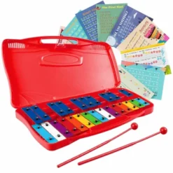 Costway 25 Notes Kids Glockenspiel Chromatic Metal Xylophone W/Case And 2 Mallets -Kiddie Kingdom Store GUEST 24a4dfae ab1c 4ed5 aeff 3e3230be38ee