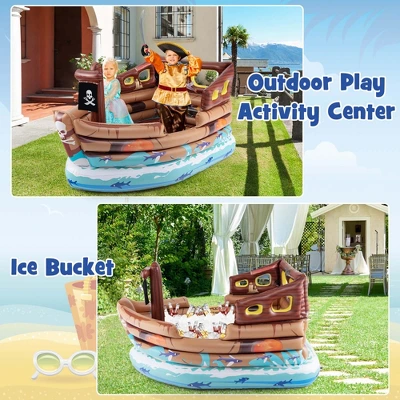 Costway Inflatable Pirate Ship Playhouse With Built In Motor Inflatable Toy Sword 6 Costway Inflatable Pirate Ship Playhouse With Built In Motor Inflatable Toy Sword - Image 4
