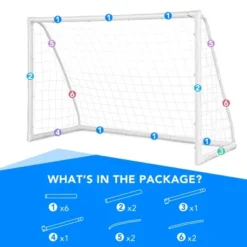 Costway 6 FT X 4 FT Portable Kids Soccer Goal Quick Set-up For Backyard Soccer Training 17 Costway 6 FT X 4 FT Portable Kids Soccer Goal Quick Set-up For Backyard Soccer Training -Kiddie Kingdom Store GUEST 257037e5 681a 4240 8fea bb5f3afffa10