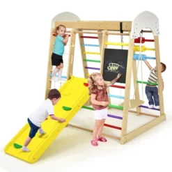 Costway Indoor Playground Climbing Gym Kids Wooden 8 In 1 Climber Playset For Children -Kiddie Kingdom Store GUEST 25a2329e 2fa9 4bc9 bfc2 be585bc73858
