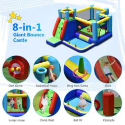 Costway Inflatable Bounce House 8-in-1 Kids Inflatable Slide Bouncer (With 735W Blower) 16 Costway Inflatable Bounce House 8-in-1 Kids Inflatable Slide Bouncer (With 735W Blower) -Kiddie Kingdom Store GUEST 25b4efef 2156 43b0 a912 0813bac69189