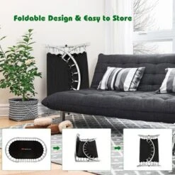 Costway Foldable Trampoline Double Mini Kids Fitness Rebounder W/ Adjustable Handle RedBlue -Kiddie Kingdom Store GUEST 25bf1c4e b9f4 49c8 a710 e5123c878f0a