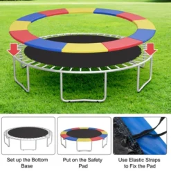 Costway 8/10/12/14/15/16FT Trampoline Replacement Safety Pad Universal Trampoline Cover -Kiddie Kingdom Store GUEST 266635fe 40ca 424d 8f80 da6064ef122b