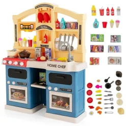 Costway Kids Play Kitchen Set 69PC Kitchen Playset Toys W/ Realistic Lights & Sounds -Kiddie Kingdom Store GUEST 26d52bf0 7430 4722 bf95 1b978135745e