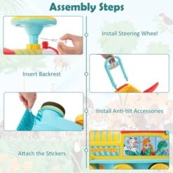 Costway 6V Electric Kids Ride On Train Motorized Train Toy W/ Track & 6 Wheels -Kiddie Kingdom Store GUEST 2813b1c6 ed6c 43b1 8c1d 28921bc8269c