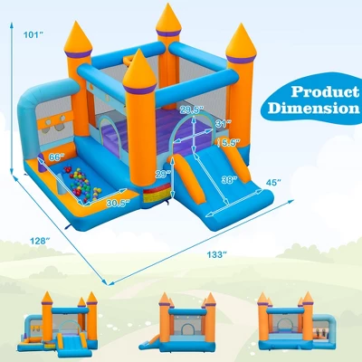 Costway 5-in-1 Inflatable Bounce Castle Kids Jumping Bouncer With Ocean Balls & 735W Blower 4 Costway 5-in-1 Inflatable Bounce Castle Kids Jumping Bouncer With Ocean Balls & 735W Blower - Image 2