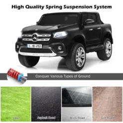 Costway Licensed Mercedes Benz X Class 12V 2-Seater Kids Ride On Car W/ Trunk -Kiddie Kingdom Store GUEST 288648b9 9d86 4987 823e 9a580f1b3426