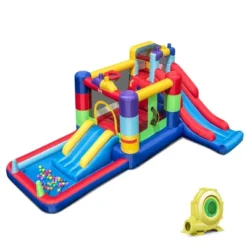 Costway Mutifunctional Kids Infalatable Bounce Castle With 50 Ocean Balls & 735W Blower -Kiddie Kingdom Store GUEST 29148453 8465 4faf 9db0 bbc3925dce5d