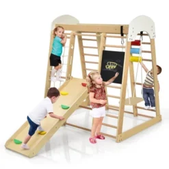 Costway Indoor Playground Climbing Gym Kids Wooden 8 In 1 Climber Playset For Children -Kiddie Kingdom Store GUEST 29a7e110 59d5 4ec6 af79 e5b869a66881
