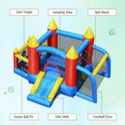 Costway Inflatable Bounce House Slide Jumping Castle Soccer Goal Ball Pit Without Blower -Kiddie Kingdom Store GUEST 2a748eb0 ad5e 4f0d bae7 085157e481b4