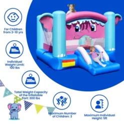 Costway Inflatable Bounce House 3-in-1 Elephant Theme Inflatable Castle W/ 735W Blower -Kiddie Kingdom Store GUEST 2adc2ef9 bb76 469f b06d 1a4e749ef8ae