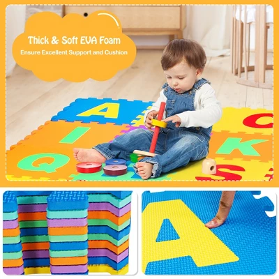 Babyjoy Kids Foam Interlocking Puzzle Play Mat W/Alphabet & Numbers 72-Piece Set 4 Babyjoy Kids Foam Interlocking Puzzle Play Mat W/Alphabet & Numbers 72-Piece Set - Image 2