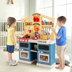 Costway Kids Play Kitchen Set 69PC Kitchen Playset Toys W/ Realistic Lights & Sounds -Kiddie Kingdom Store GUEST 2b8e1be1 69ba 4b86 82f6 93fba11f0fe1