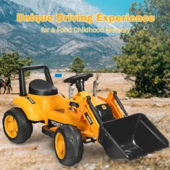 Costway Kids Ride On Excavator Digger 6V Battery Powered Tractor W/Digging Bucket Yellow 13 Costway Kids Ride On Excavator Digger 6V Battery Powered Tractor W/Digging Bucket Yellow -Kiddie Kingdom Store GUEST 2bc34a81 fbc3 4cfd b2be 7ff41cf57905