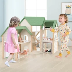 Costway Wooden Corner Dollhouse Playset With 36 Pieces Of Furniture And Accessories -Kiddie Kingdom Store GUEST 2c7b159c 54ba 4864 bee8 79a126790f08