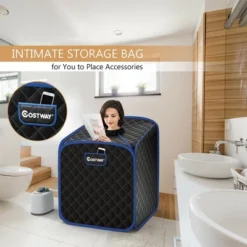 Costway Portable 2L Steam Sauna Spa Tent With Chair Grey/Black/Coffee -Kiddie Kingdom Store GUEST 2d0c61f1 abd1 4e59 8685 63421e1f795c