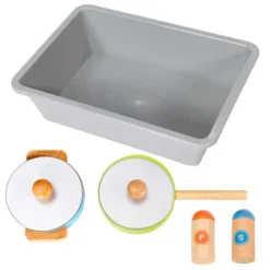 Costway Kids Wooden Pretend Cooking Playset Cookware Play Set Kitchen Toys Gift -Kiddie Kingdom Store GUEST 2d1b2e89 91b3 4376 ac4a 1856a624a4ef