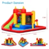 Costway Inflatable Water Slide Jumping Bounce House Bouncy Splash Park With 740W Blower