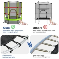 Costway Youth Jumping Round Trampoline 55'' Exercise W/ Safety Pad Enclosure Combo Kids BlueGreeRed -Kiddie Kingdom Store GUEST 2d52f087 755d 43fd 89e1 3aca550f865b