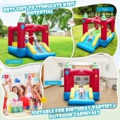 Costway Inflatable Bounce Castle Kids Jumping Bouncer Indoor Outdoor With 480W Blower -Kiddie Kingdom Store GUEST 2d9d615f 06b3 470c bc40 75d2f585ce6c