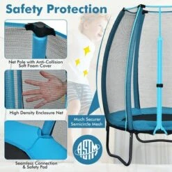 Costway 4ft Kids Trampoline Recreational Bounce Jumper W/Enclosure Net Outdoor Indoor -Kiddie Kingdom Store GUEST 2db5b717 95e1 460c b97a b59f0605d83e