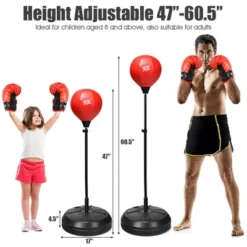 Costway Boxing Punching Bag W/Height Adjustable Stand Boxing Gloves -Kiddie Kingdom Store GUEST 2f7bbcbc 5fab 42dc ba16 493e4da95b70