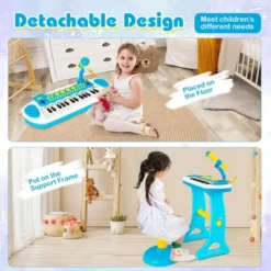Costway 31 Key Kids Piano Keyboard Toy Toddler Musical Instrument W/ Microphone PinkBlue -Kiddie Kingdom Store GUEST 30395bfa 7048 4414 8f98 16027c987d58