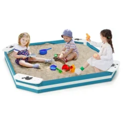 Costway Outdoor Wooden Sandbox With Animal Patterns Seats Backyard Bottomless Sandpit 18 Costway Outdoor Wooden Sandbox With Animal Patterns Seats Backyard Bottomless Sandpit -Kiddie Kingdom Store GUEST 32e4e9a8 166c 4692 833c 514b410cfb50
