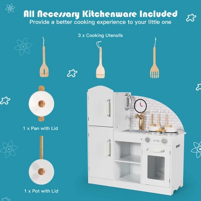 Costway Kids Kitchen Playset Pretend Play Cooking Set W/Vivid Faucet & Telephone 7 Costway Kids Kitchen Playset Pretend Play Cooking Set W/Vivid Faucet & Telephone - Image 5