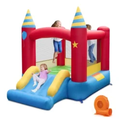 Costway Inflatable Bounce Castle Kids Jumping Bouncer Indoor Outdoor With 550W Blower -Kiddie Kingdom Store GUEST 34d6b4dc edb8 4e75 a719 9b5d3c17c975