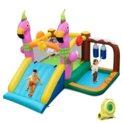 Costway Flamingo-Themed Bounce Castle 7-in-1 Kids Inflatable Jumping House 24 Costway Flamingo-Themed Bounce Castle 7-in-1 Kids Inflatable Jumping House -Kiddie Kingdom Store GUEST 352336b2 6de5 4742 a47a 065a9abb07d2