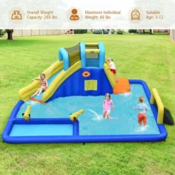 Costway Inflatable Water Slide Climbing Bounce House Splash Pool W/ 735W Blower -Kiddie Kingdom Store GUEST 35bc4f85 dc3e 4387 ad64 ceaca26a1720