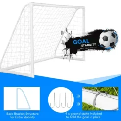 Costway 6 FT X 4 FT Portable Kids Soccer Goal Quick Set-up For Backyard Soccer Training 14 Costway 6 FT X 4 FT Portable Kids Soccer Goal Quick Set-up For Backyard Soccer Training -Kiddie Kingdom Store GUEST 37183e8f 4036 4c09 b340 62243696f80e