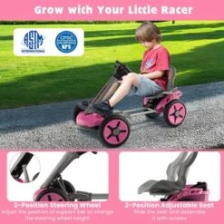 Costway 12V Kids Electric Go Kart Foldable Quad Racing Ride On Toy Car With Flashing Light Pink/Red 12 Costway 12V Kids Electric Go Kart Foldable Quad Racing Ride On Toy Car With Flashing Light Pink/Red -Kiddie Kingdom Store GUEST 371ce54e 6e63 4b67 b5ab 6fa18c570284